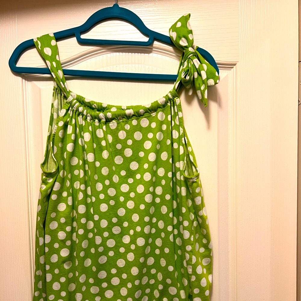 Summer top with tie on one side.